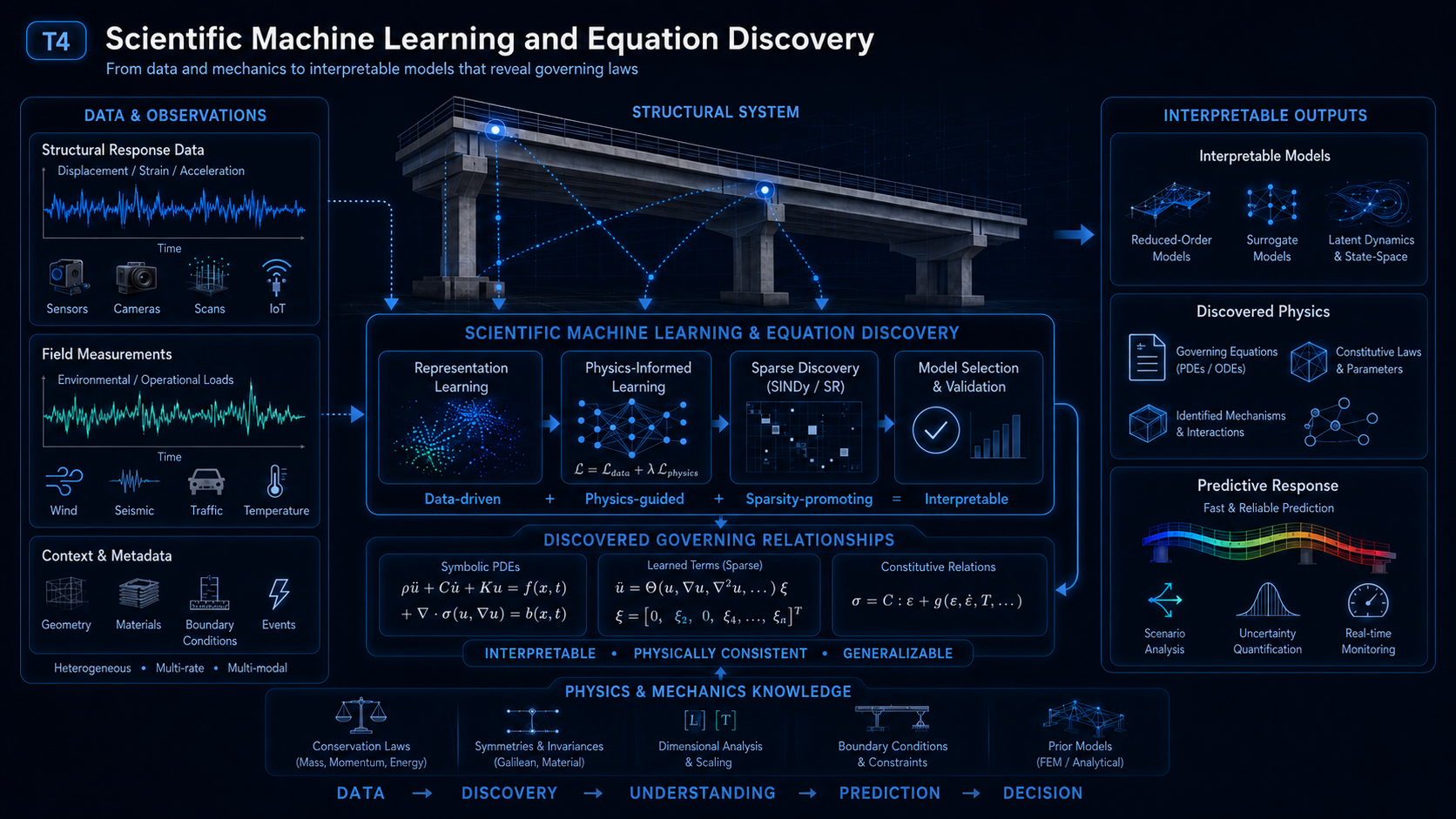 Scientific machine learning and equation discovery